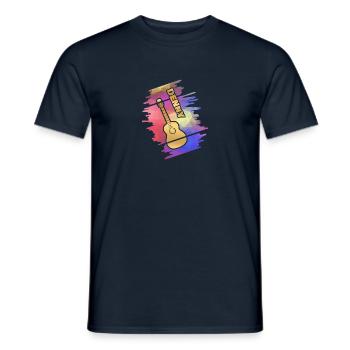 Guitar Denny - Männer T-Shirt - Navy - Vorne - AI Model Male 178 light (178cm)