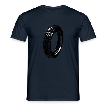 Reifen 2farbig - Männer T-Shirt - Navy - Vorne - AI Model Male 178 light (178cm)