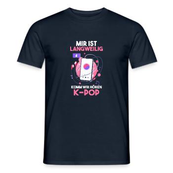 K-pop - Männer T-Shirt - Navy - Vorne - AI Model Male 178 light (178cm)