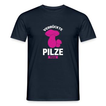 Pilze Sammeln Pilzsucherin Geschenk - Männer T-Shirt - Navy - Vorne - AI Model Male 178 light (178cm)