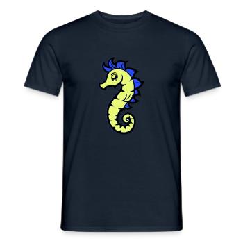 seepferd seepferdchen comic - Männer T-Shirt - Navy - Vorne - AI Model Male 178 light (178cm)