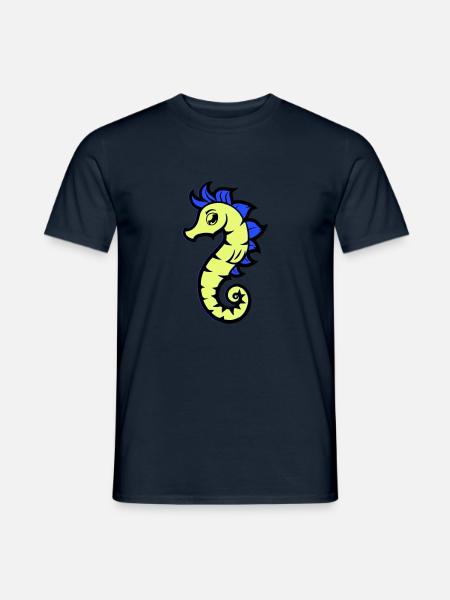 seepferd seepferdchen comic - Männer T-Shirt - Navy