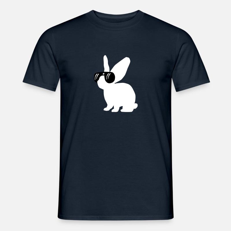 Hase mit Brille - Männer T-Shirt - Navy