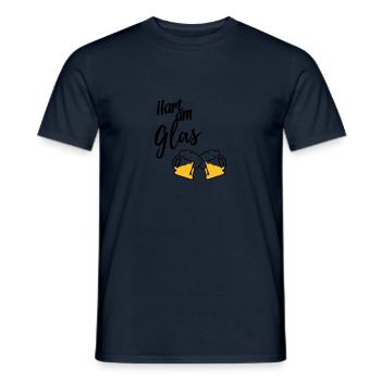 Hart am Glas - Männer T-Shirt - Navy - Vorne - AI Model Male 178 light (178cm)