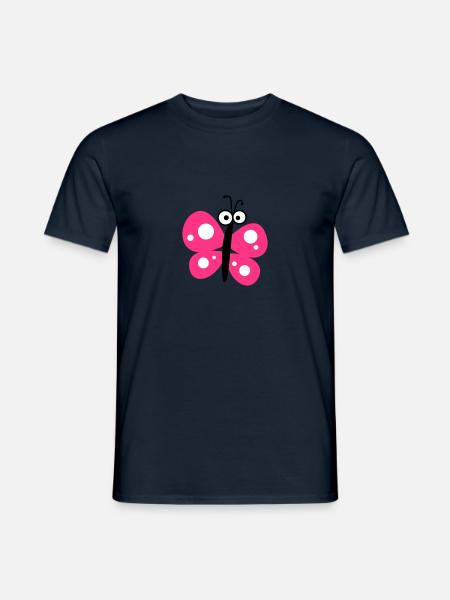 Butterfly pink - Men's T-Shirt - navy