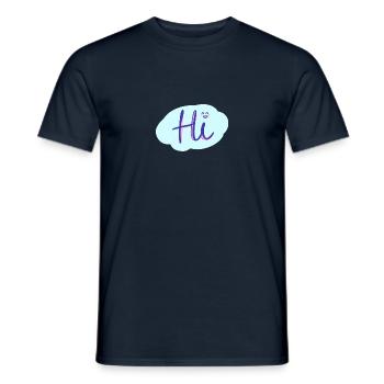 Hi - Männer T-Shirt - Navy - Vorne - AI Model Male 178 light (178cm)