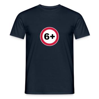 6+ / 6 / 6. / Sechs / Geburtstag / 3c - Männer T-Shirt - Navy - Vorne - AI Model Male 178 light (178cm)