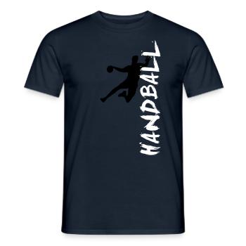 Handball - seitlich - Männer T-Shirt - Navy - Vorne - AI Model Male 178 light (178cm)