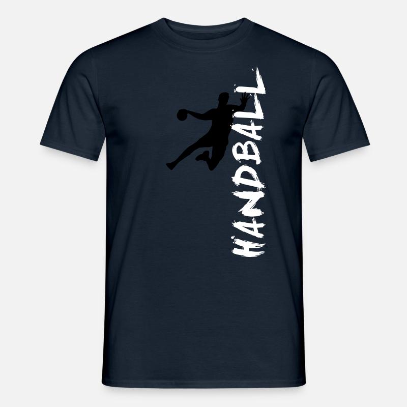 Handball - seitlich - Männer T-Shirt - Navy