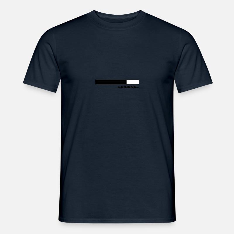 Loading Laden Ladebalken 2c - Männer T-Shirt - Navy