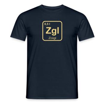Zoigl Bier - Männer T-Shirt - Navy - Vorne - AI Model Male 178 light (178cm)