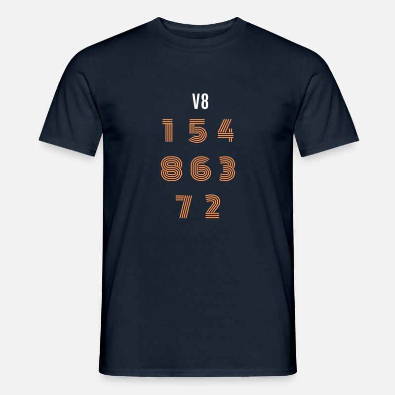Zündungssequenz V8 - Männer T-Shirt - Navy