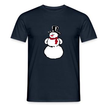 Bonhomme de neige - T-shirt homme - marine - Devant - AI Model Male 178 light (178cm)