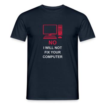 not fix your computer - Männer T-Shirt - Navy - Vorne - AI Model Male 178 light (178cm)