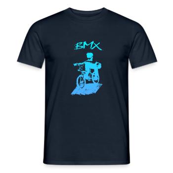 bmx race racing - T-shirt homme - marine - Devant - AI Model Male 178 light (178cm)