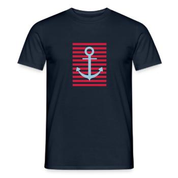 Ahoy! Maritime Maritim Anker Seemann 2c - Men's T-Shirt - navy - Front - AI Model Male 178 light (178cm)
