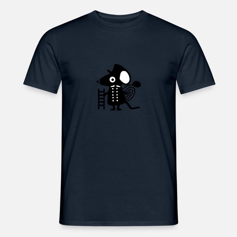 Maus als Schornsteinfeger - Männer T-Shirt - Navy