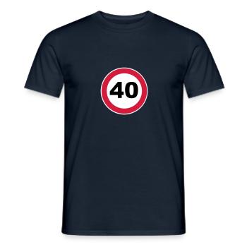 40. Geburtstag - Männer T-Shirt - Navy - Vorne - AI Model Male 178 light (178cm)