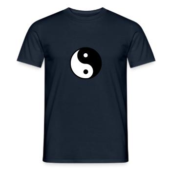 Yin Yang - Men's T-Shirt - navy - Front - AI Model Male 178 light (178cm)
