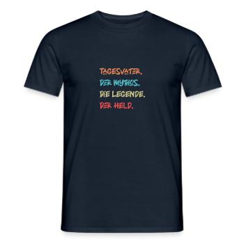 Tagesvater Held Legende Kindergarten Kita Geschenk - Männer T-Shirt - Navy - Vorne - AI Model Male 178 light (178cm)