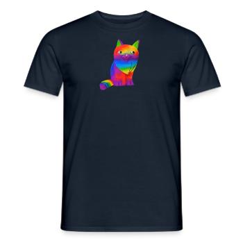 catty cat - Männer T-Shirt - Navy - Vorne - AI Model Male 178 light (178cm)