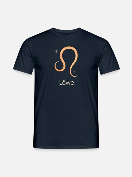 Sternzeichen Löwe - Männer T-Shirt - Navy