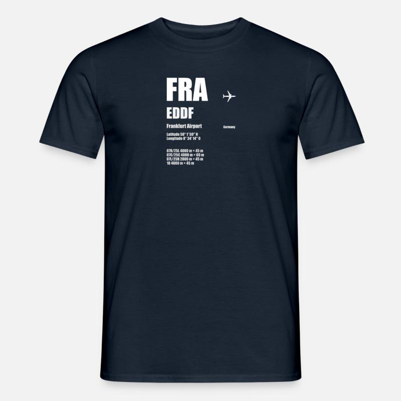 FRA Frankfurt Airport Flughafen Code Geschenk - Männer T-Shirt - Navy