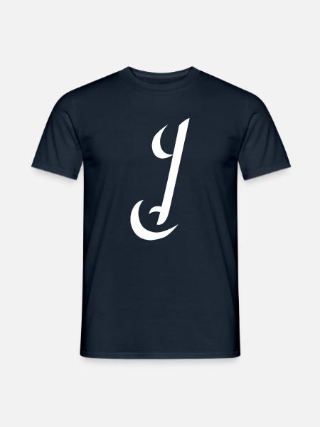 Letter J, Name, der Buchstabe J - Männer T-Shirt - Navy