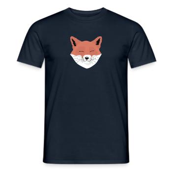 Fuchs happy - Männer T-Shirt - Navy - Vorne - AI Model Male 178 light (178cm)