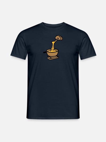 fondue spécialité culinaire suisse savoyard - T-shirt homme - marine