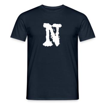 N - Men's T-Shirt - navy - Front - AI Model Male 178 light (178cm)