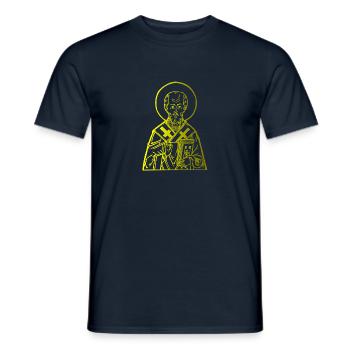 CHRIST. JESUS GOD CHRISTIAN BIBLE GIFT - Men's T-Shirt - navy - Front - AI Model Male 178 light (178cm)