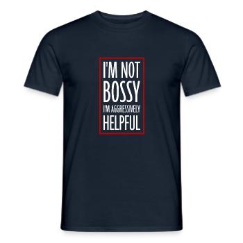 Je ne suis pas autoritaire, je suis agressivement serviable en disant des blagues - T-shirt homme - marine - Devant - AI Model Male 178 light (178cm)