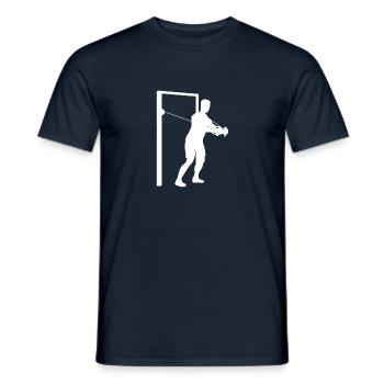 Pull Bodybuilding Strength Training Fitness - Men's T-Shirt - navy - Front - AI Model Male 178 light (178cm)