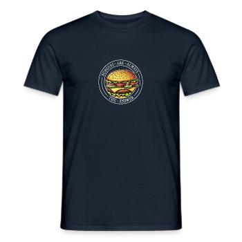 Les hamburgers sont toujours la solution ! Cheeseburger Fun - T-shirt homme - marine - Devant - AI Model Male 178 light (178cm)