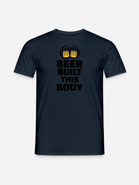 Beer built this body - Men's T-Shirt - navy