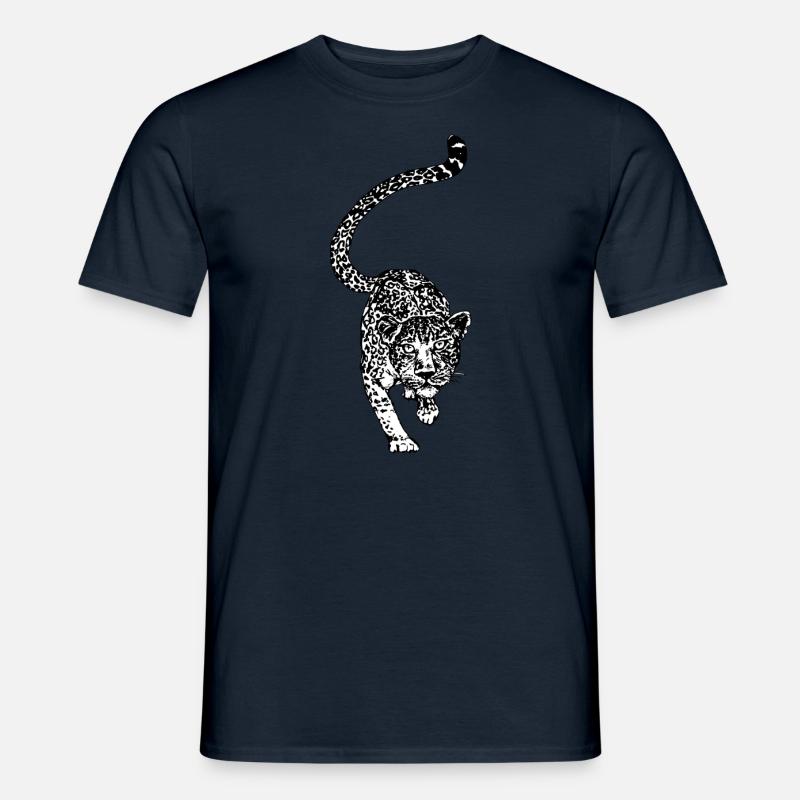 Leopard - Männer T-Shirt - Navy