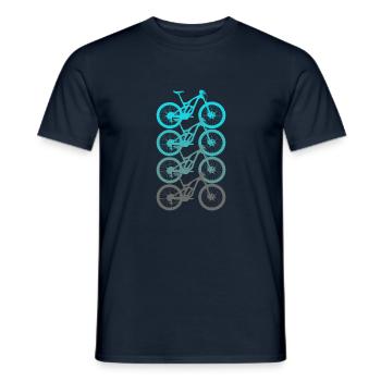 Vélo Vélo Vélo Vélo - T-shirt homme - marine - Devant - AI Model Male 178 light (178cm)