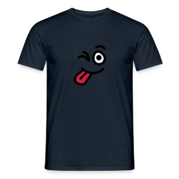 wink_face - T-shirt homme - marine - Devant - AI Model Male 178 light (178cm)