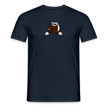 drôle comique mur de cheval de bande dessinée text - T-shirt homme - marine - Devant - AI Model Male 178 light (178cm)