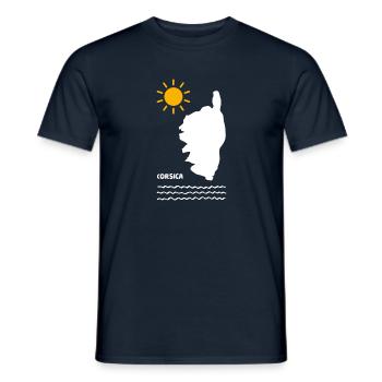 Korsika Sonnenmeer - Männer T-Shirt - Navy - Vorne - AI Model Male 178 light (178cm)