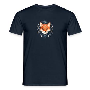 Frosty Fox Treats - Men's T-Shirt - navy - Front - AI Model Male 178 light (178cm)