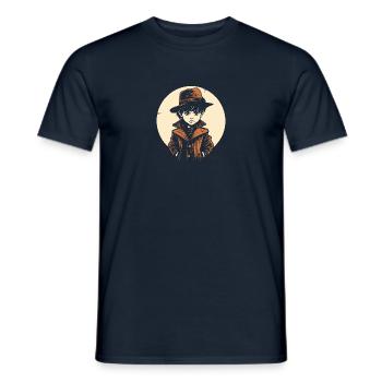 Little Detective - Men's T-Shirt - navy - Front - AI Model Male 178 light (178cm)
