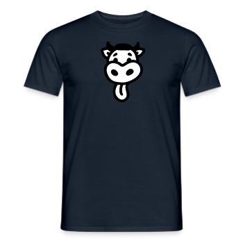 Cow - Tongue - Men's T-Shirt - navy - Front - AI Model Male 178 light (178cm)
