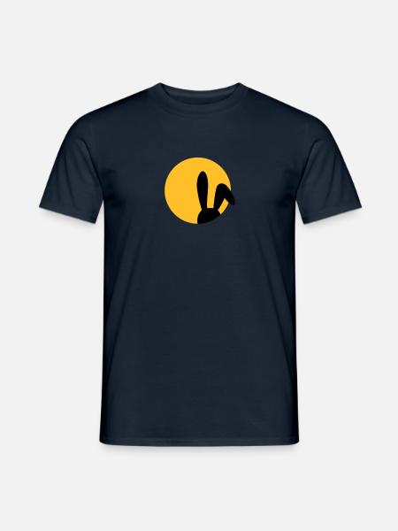 Hase Mond Kaninchen Vollmond Nachthimmel Häschen - Männer T-Shirt - Navy