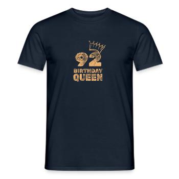 Birthday 92 - Men's T-Shirt - navy - Front - AI Model Male 178 light (178cm)
