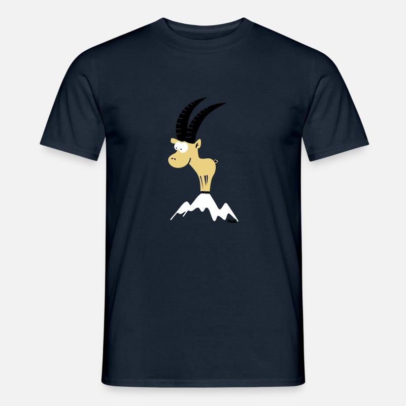 Steinbock (farbig) - Männer T-Shirt - Navy
