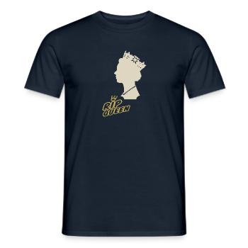 Queen Elizabeth II - Männer T-Shirt - Navy - Vorne - AI Model Male 178 light (178cm)