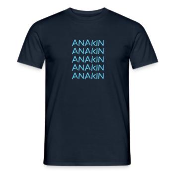 Nom du garçon Anakin - T-shirt homme - marine - Devant - AI Model Male 178 light (178cm)