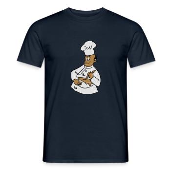 cuisinier chapeau de chef remuer - T-shirt homme - marine - Devant - AI Model Male 178 light (178cm)